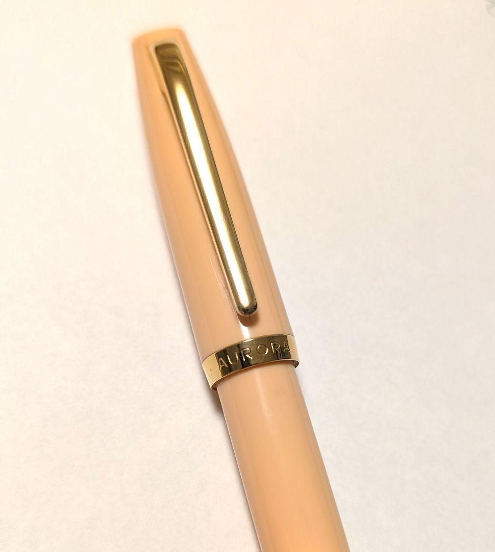 Aurora Pink Quartz Ballpoint Pen Italy No Box Used Stylish Retro 80mm | Suadpens