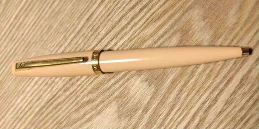 Aurora Pink Quartz Ballpoint Pen Italy No Box Used Stylish Retro 80mm | Suadpens