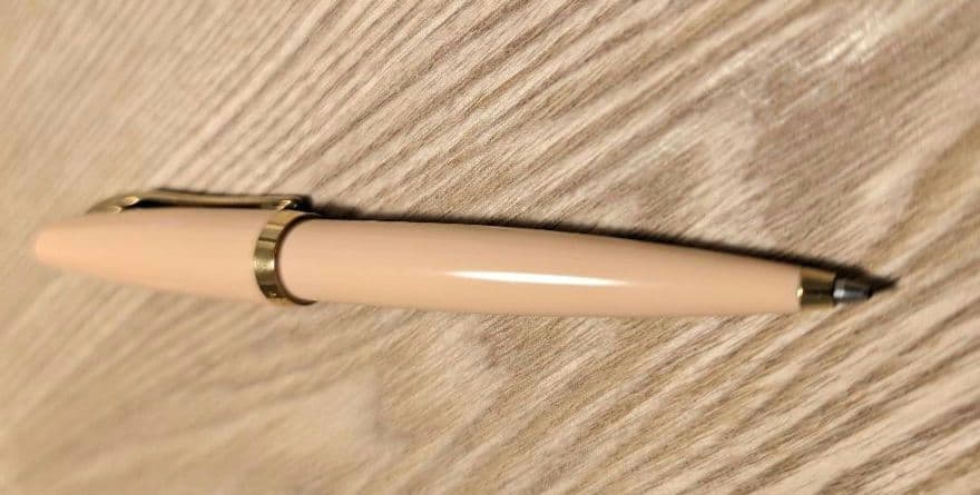 Aurora Pink Quartz Ballpoint Pen Italy No Box Used Stylish Retro 80mm | Suadpens