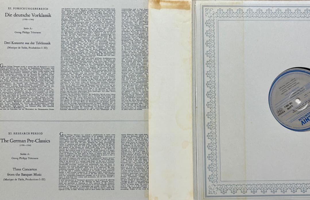 [Prestigious ARCHIV! ] Telemann Tafelmusik Concerto | Japansoundstore