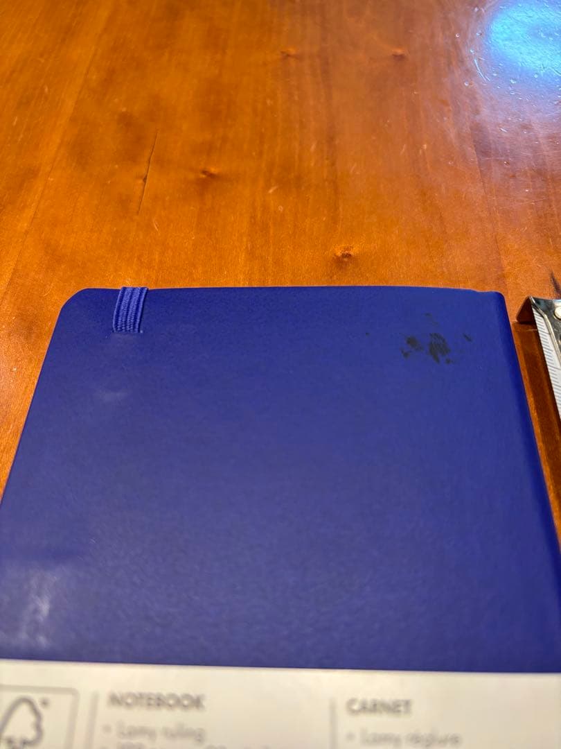 LAMY Notebook Blue A5 Soft Cover, Unique "Auf geht's" Paint, Used Stylish | Suadpens