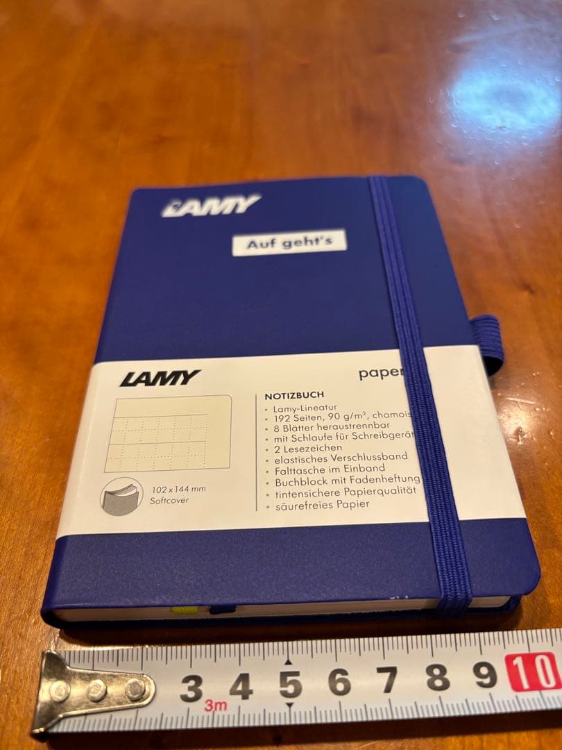 LAMY Notebook Blue A5 Soft Cover, Unique "Auf geht's" Paint, Used Stylish | Suadpens