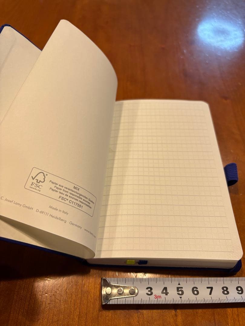 LAMY Notebook Blue A5 Soft Cover, Unique "Auf geht's" Paint, Used Stylish | Suadpens