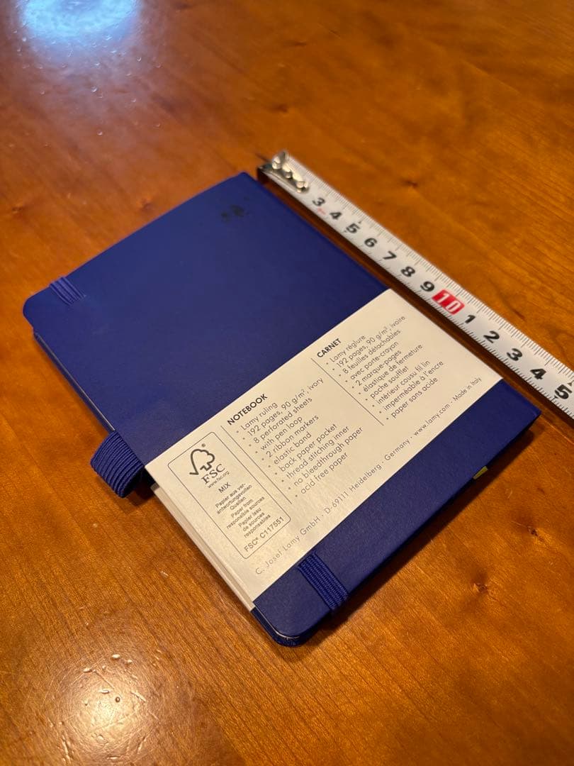 LAMY Notebook Blue A5 Soft Cover, Unique "Auf geht's" Paint, Used Stylish | Suadpens