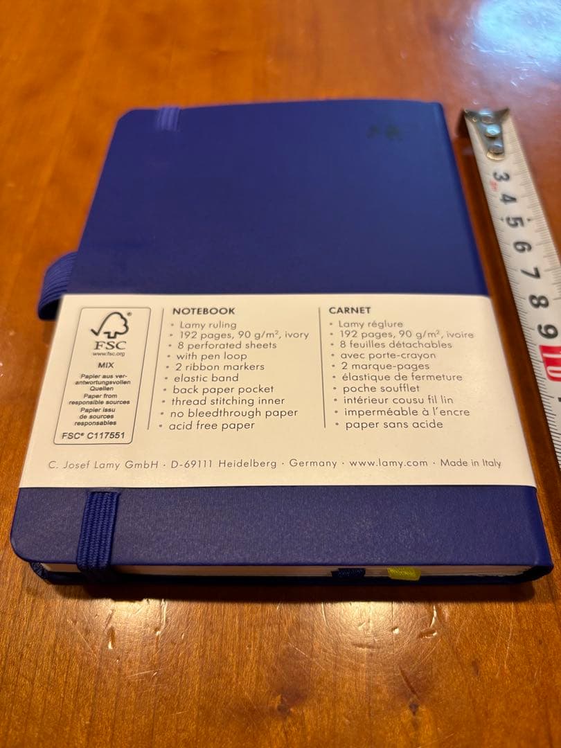 LAMY Notebook Blue A5 Soft Cover, Unique "Auf geht's" Paint, Used Stylish | Suadpens
