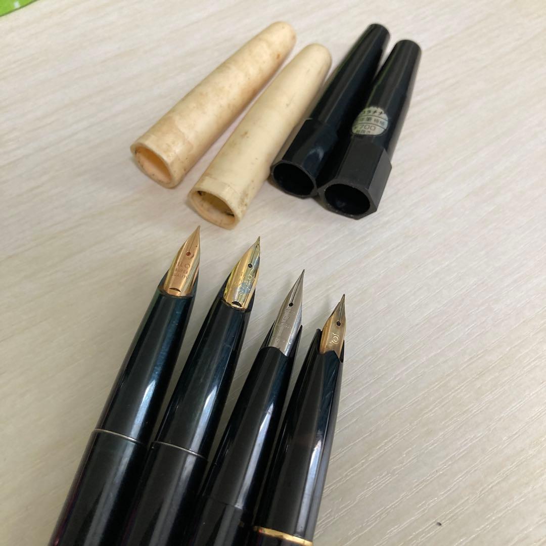 Showa Retro Fountain Pen Set, Pilot, Sailor, Platinum, Used, Includes Ink | Suadpens