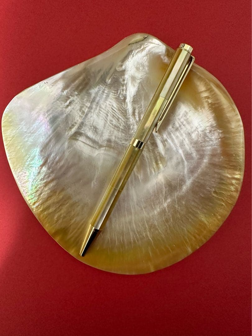 Handmade White Pearl Shell Ballpoint Pen, Raden Inlay, Excellent Condition, Bonu | Suadpens