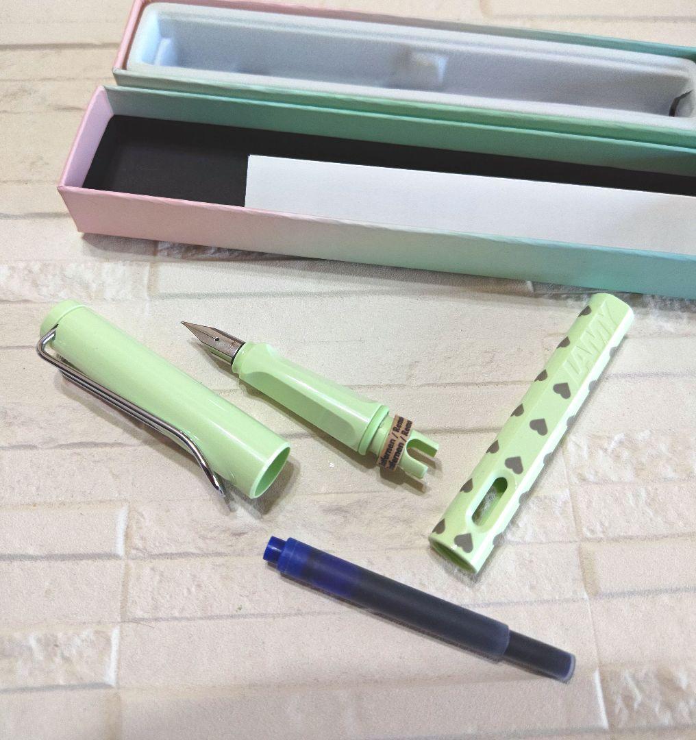 Lamy Safari Japan Limited Mint Green Heart F Fountain Pen  & Unused | Suadpens