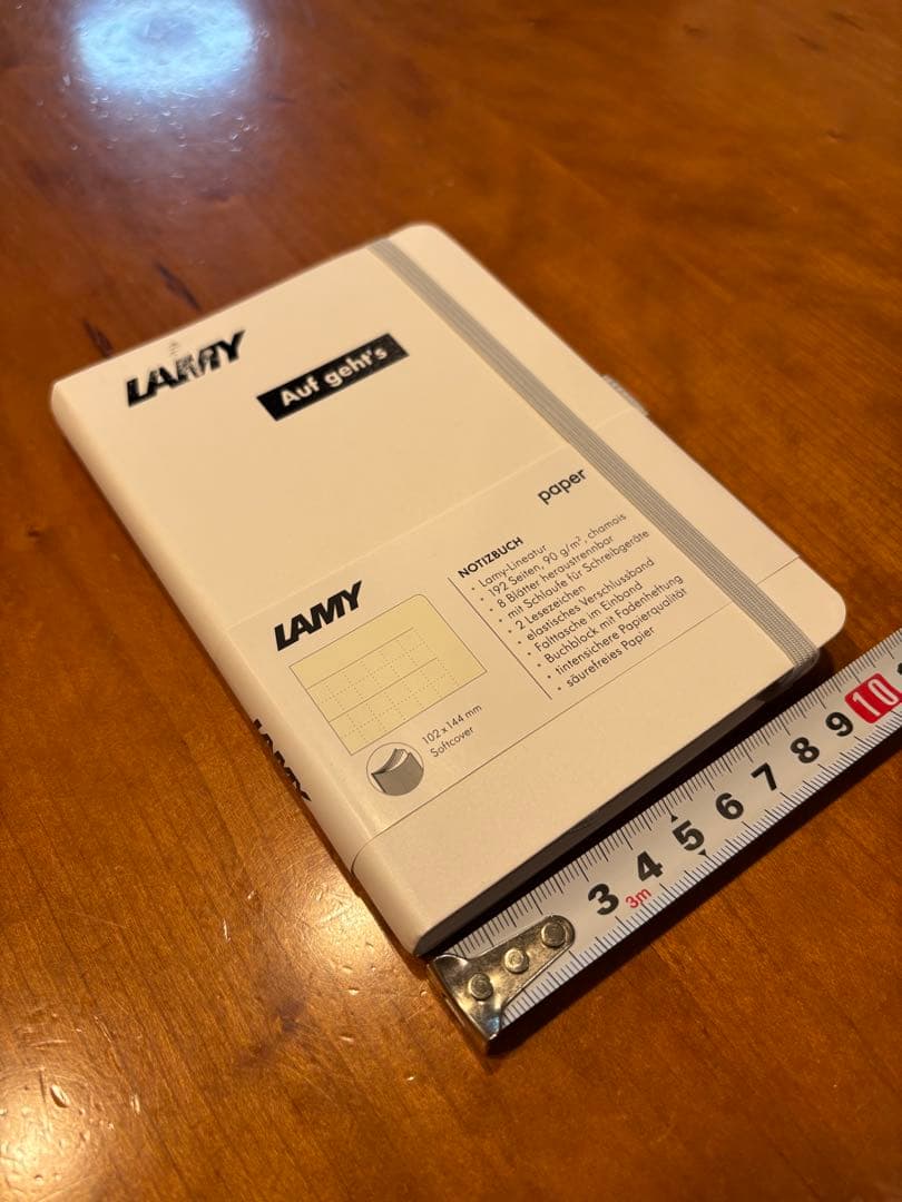 LAMY A5 Notebook White Soft Cover LBS-A5WH Used Rare "Auf geht's" Paint | Suadpens