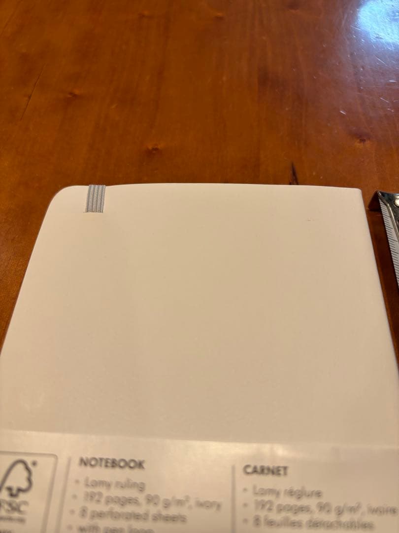 LAMY A5 Notebook White Soft Cover LBS-A5WH Used Rare "Auf geht's" Paint | Suadpens