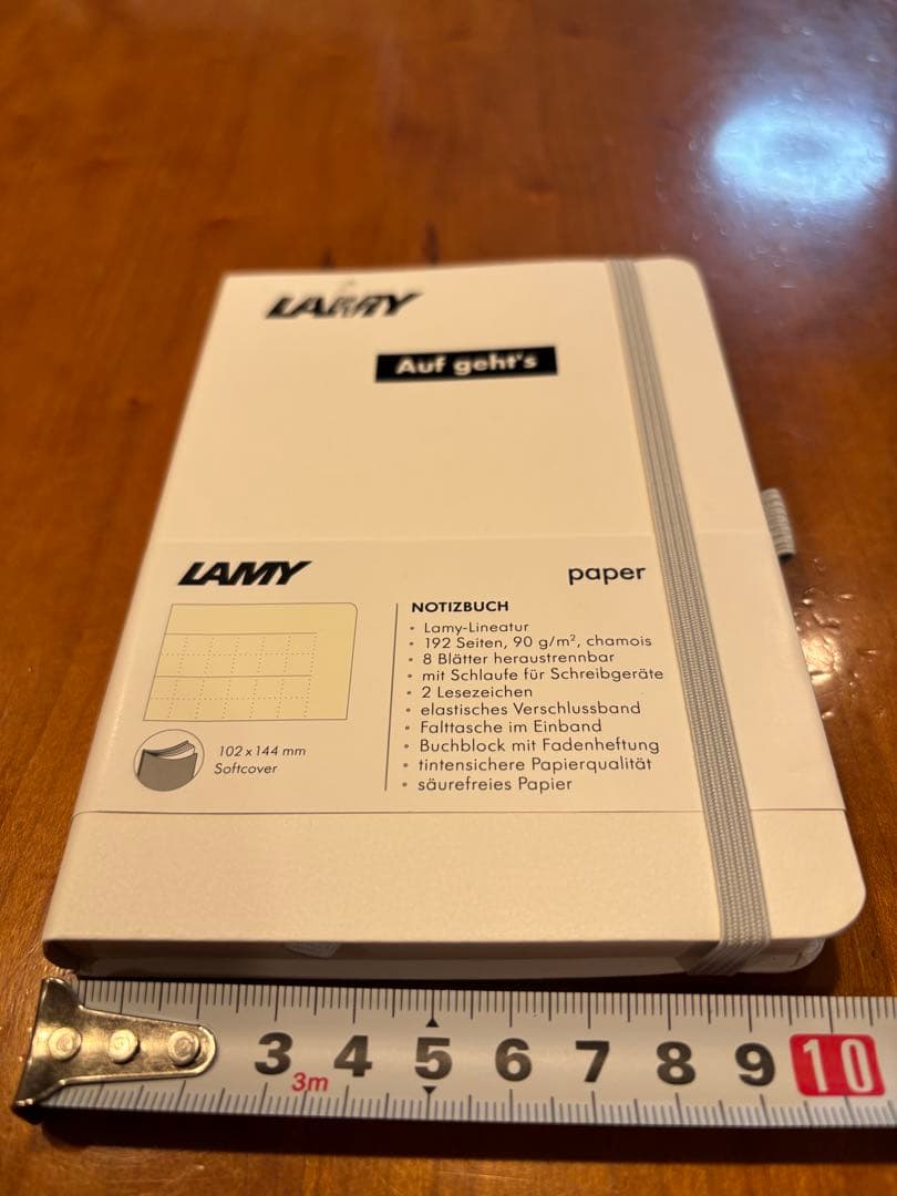 LAMY A5 Notebook White Soft Cover LBS-A5WH Used Rare "Auf geht's" Paint | Suadpens