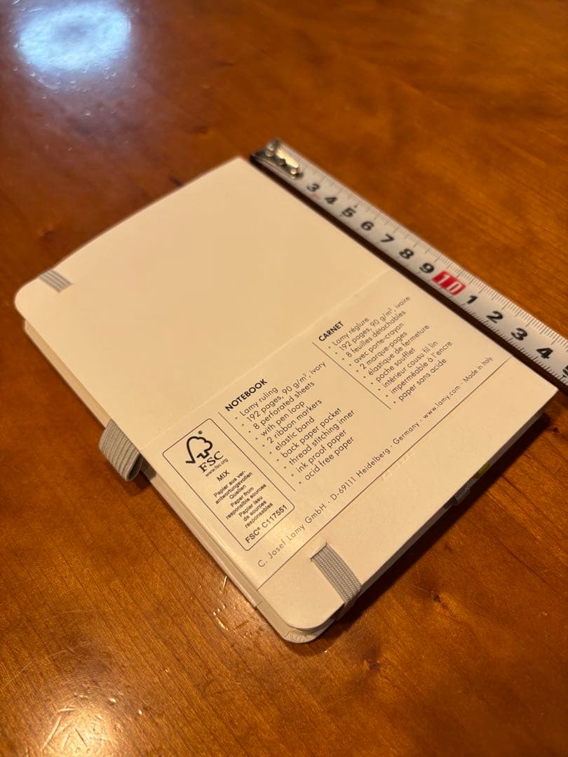 LAMY A5 Notebook White Soft Cover LBS-A5WH Used Rare "Auf geht's" Paint | Suadpens