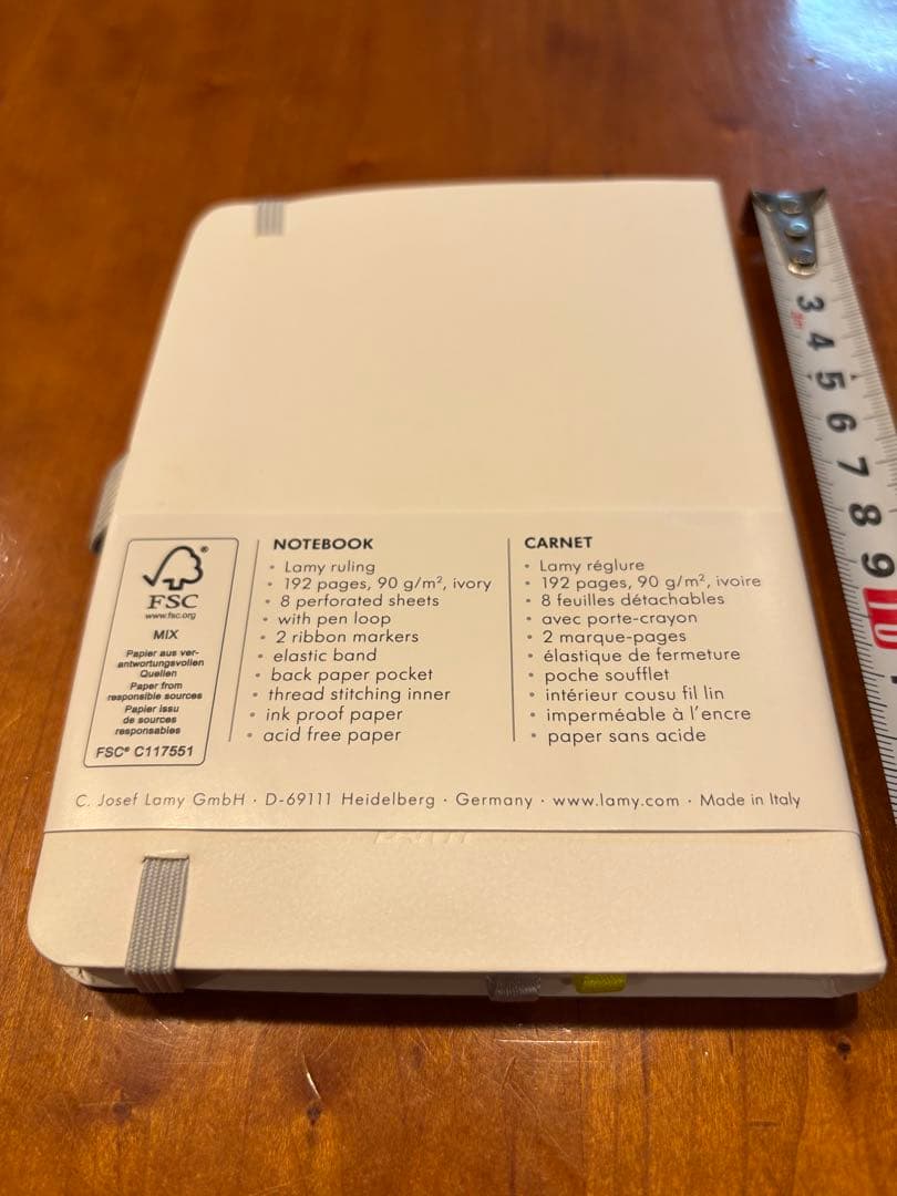 LAMY A5 Notebook White Soft Cover LBS-A5WH Used Rare "Auf geht's" Paint | Suadpens