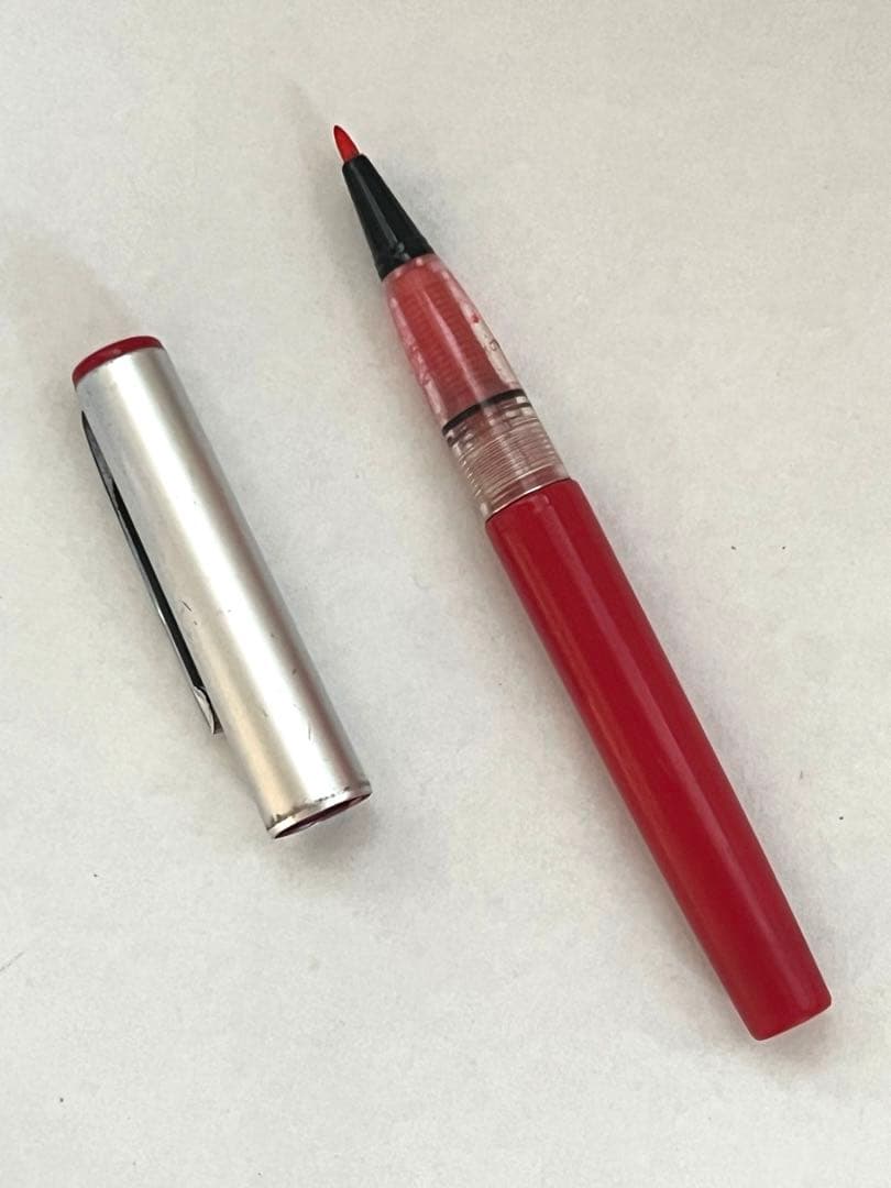 Platinum S-600 Fountain Pen Red Ink Out of Print Retro Used 80s-90s | Suadpens