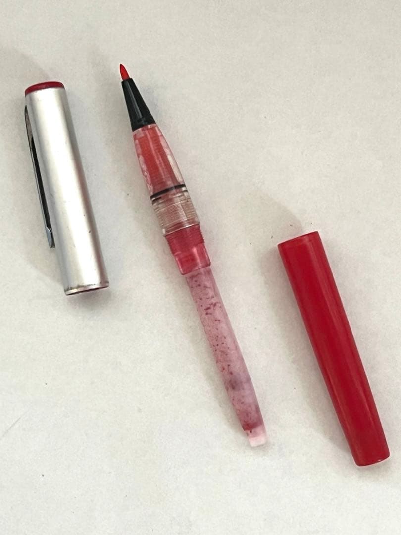 Platinum S-600 Fountain Pen Red Ink Out of Print Retro Used 80s-90s | Suadpens