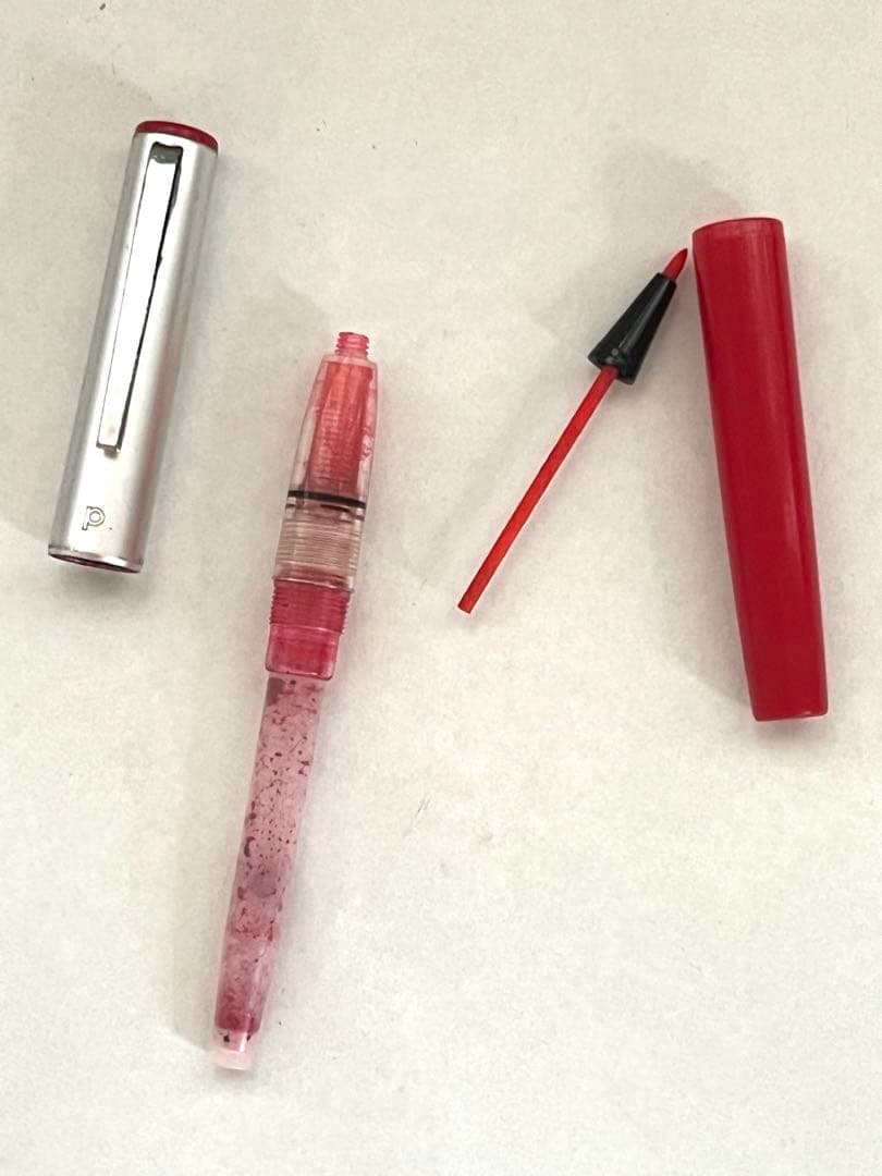 Platinum S-600 Fountain Pen Red Ink Out of Print Retro Used 80s-90s | Suadpens